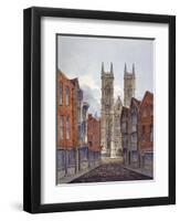 View of the West End of Westminster Abbey, Looking from Tothill Street, London, C1815-William Pearson-Framed Premium Giclee Print