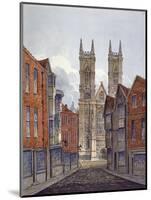 View of the West End of Westminster Abbey, Looking from Tothill Street, London, C1815-William Pearson-Mounted Premium Giclee Print
