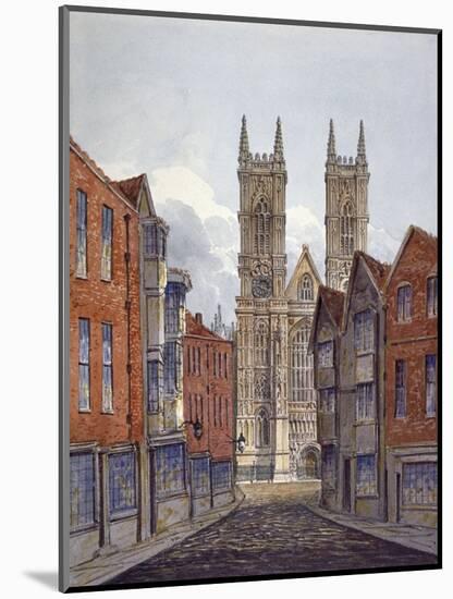 View of the West End of Westminster Abbey, Looking from Tothill Street, London, C1815-William Pearson-Mounted Premium Giclee Print