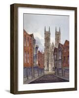 View of the West End of Westminster Abbey, Looking from Tothill Street, London, C1815-William Pearson-Framed Giclee Print