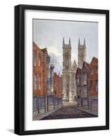 View of the West End of Westminster Abbey, Looking from Tothill Street, London, C1815-William Pearson-Framed Giclee Print