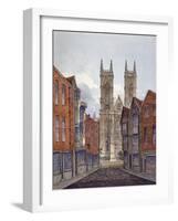 View of the West End of Westminster Abbey, Looking from Tothill Street, London, C1815-William Pearson-Framed Giclee Print