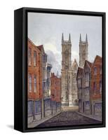 View of the West End of Westminster Abbey, Looking from Tothill Street, London, C1815-William Pearson-Framed Stretched Canvas
