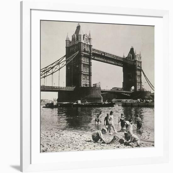 View of the West Side of Tower Bridge, London, C1950-null-Framed Photographic Print