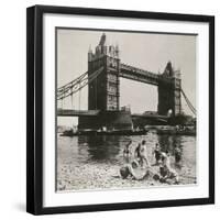 View of the West Side of Tower Bridge, London, C1950-null-Framed Photographic Print