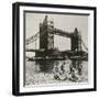 View of the West Side of Tower Bridge, London, C1950-null-Framed Photographic Print