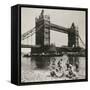 View of the West Side of Tower Bridge, London, C1950-null-Framed Stretched Canvas