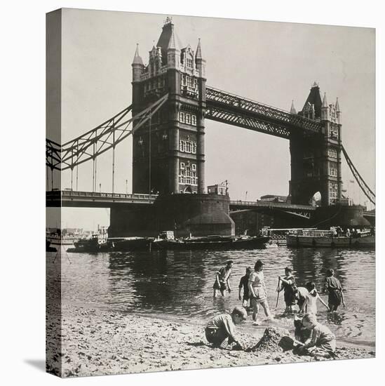 View of the West Side of Tower Bridge, London, C1950-null-Stretched Canvas