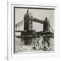 View of the West Side of Tower Bridge, London, C1950-null-Framed Photographic Print