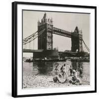 View of the West Side of Tower Bridge, London, C1950-null-Framed Photographic Print