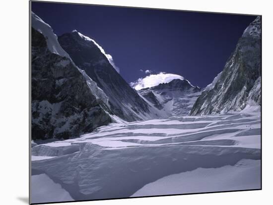 View of the Western Comb, Mt. Lhoste and Everest, Nepal-Michael Brown-Mounted Photographic Print