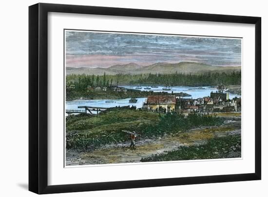 View of the Western Suburbs of Victoria, Vancouver Island, British Columbia, Canada, C1880-null-Framed Giclee Print