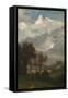 View of the Wetterhorn from the Valley of Grindelwald-Albert Bierstadt-Framed Stretched Canvas