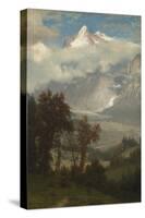 View of the Wetterhorn from the Valley of Grindelwald-Albert Bierstadt-Stretched Canvas