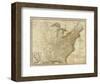 View of the Whole Internal Navigation of the United States, c.1830-Henry S^ Tanner-Framed Art Print