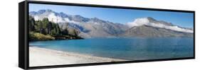 View of the Wilson Bay, Lake Wakatipu Seen from Glenorchy-Queenstown Road, Otago Region-null-Framed Stretched Canvas