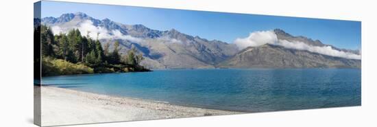 View of the Wilson Bay, Lake Wakatipu Seen from Glenorchy-Queenstown Road, Otago Region-null-Stretched Canvas