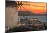 View of the windmills and town from elevated position at dusk-Frank Fell-Mounted Photographic Print