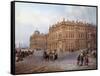 View of the Winter Palace in Saint Petersburg in 1843 by Vasily Sodovnikof-null-Framed Stretched Canvas