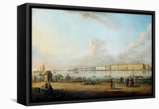 View of the Winter Palace of the Vasilyevsky Island, 1796-Johann Georg Von Mayr-Framed Stretched Canvas