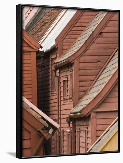 View of the Wooden Buildings of the Bryggen Area, Bergen, Norway, Scandinavia-James Emmerson-Framed Photographic Print