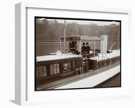 View of the Yacht "Coronet" of the New York Yacht, Launch and Engine Co. on the Harlem River, New…-Byron Company-Framed Giclee Print