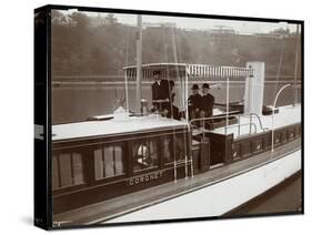 View of the Yacht "Coronet" of the New York Yacht, Launch and Engine Co. on the Harlem River, New…-Byron Company-Stretched Canvas