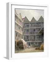 View of the Yard at the Bull and Mouth Inn, St Martin's Le Grand, City of London, 1817-George Shepherd-Framed Giclee Print