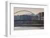 View of the Zubizuri bridge on Nervion River, Bilbao, Biscay Province, Basque Country Region, Spain-null-Framed Photographic Print