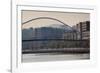 View of the Zubizuri bridge on Nervion River, Bilbao, Biscay Province, Basque Country Region, Spain-null-Framed Photographic Print