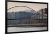 View of the Zubizuri bridge on Nervion River, Bilbao, Biscay Province, Basque Country Region, Spain-null-Framed Photographic Print