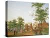 View of the Zylpoort, Harlem, 1780-Isaak Ouwater-Stretched Canvas