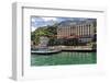 View of ther Grand Hotel Tremezzo  from Lake Como, Lombardy, Italy-George Oze-Framed Photographic Print