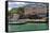 View of ther Grand Hotel Tremezzo  from Lake Como, Lombardy, Italy-George Oze-Framed Stretched Canvas