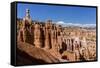 View of Thor's Hammer from the Navajo Loop Trail in Bryce Canyon National Park, Utah, United States-Michael Nolan-Framed Stretched Canvas