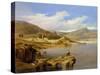 View of Tiberius on the Sea of Galilee-David Roberts-Stretched Canvas