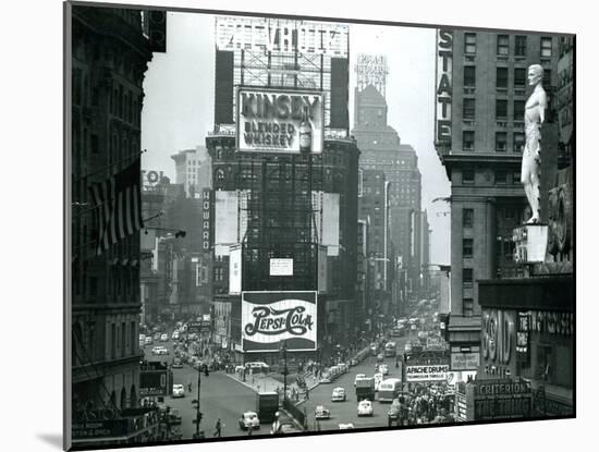 View of Times Square, New York, USA, 1952-null-Mounted Photographic Print