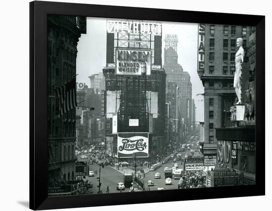 View of Times Square, New York, USA, 1952-null-Framed Photographic Print