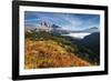 View of Tofane and Cristallo groups from Giau pass,Cortina d'Ampezzo,Belluno district,Veneto,Italy,-ClickAlps-Framed Photographic Print