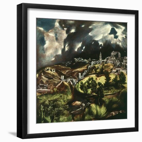 View of Toledo, Spain, 1595-1610-El Greco-Framed Giclee Print