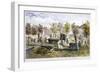 View of Tombs and Memorial Stones in Bunhill Fields, Finsbury, Islington, London, 1866-null-Framed Giclee Print