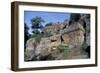 View of Tombs in Necropolis of Norchia, Lazio, Italy-null-Framed Giclee Print