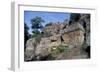 View of Tombs in Necropolis of Norchia, Lazio, Italy-null-Framed Giclee Print