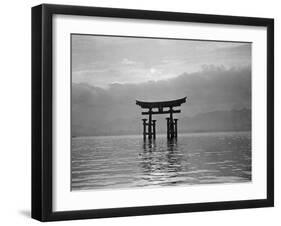 View of Torii in the Sea-null-Framed Premium Photographic Print