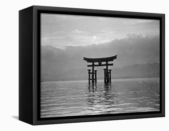 View of Torii in the Sea-null-Framed Stretched Canvas