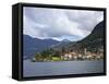 View of Torno in Spring Sunshine, Lake Como, Lombardy, Italian Lakes, Italy, Europe-Peter Barritt-Framed Stretched Canvas