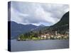 View of Torno in Spring Sunshine, Lake Como, Lombardy, Italian Lakes, Italy, Europe-Peter Barritt-Stretched Canvas