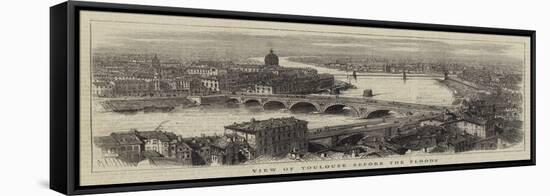 View of Toulouse before the Floods-null-Framed Stretched Canvas