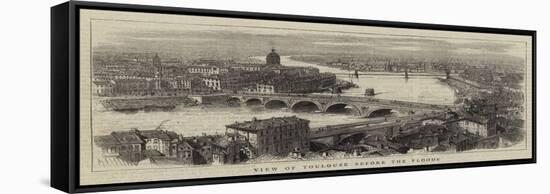 View of Toulouse before the Floods-null-Framed Stretched Canvas