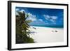 View of tourists on Pink Sands Beach, Dunmore Town, Harbour Island, Eleuthera Island, Bahamas-null-Framed Photographic Print